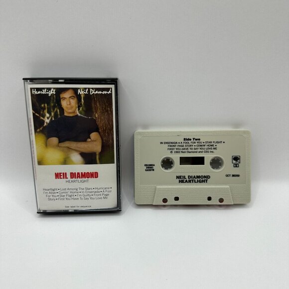 Neil Diamond Heartlight Album Cassette 1982 Columbia Records Studio - Picture 4 of 4